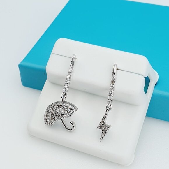 "925 Sterling Silver CZ Beautiful Earrings for Women, 1USPAR4262 - Picture 9 of 11